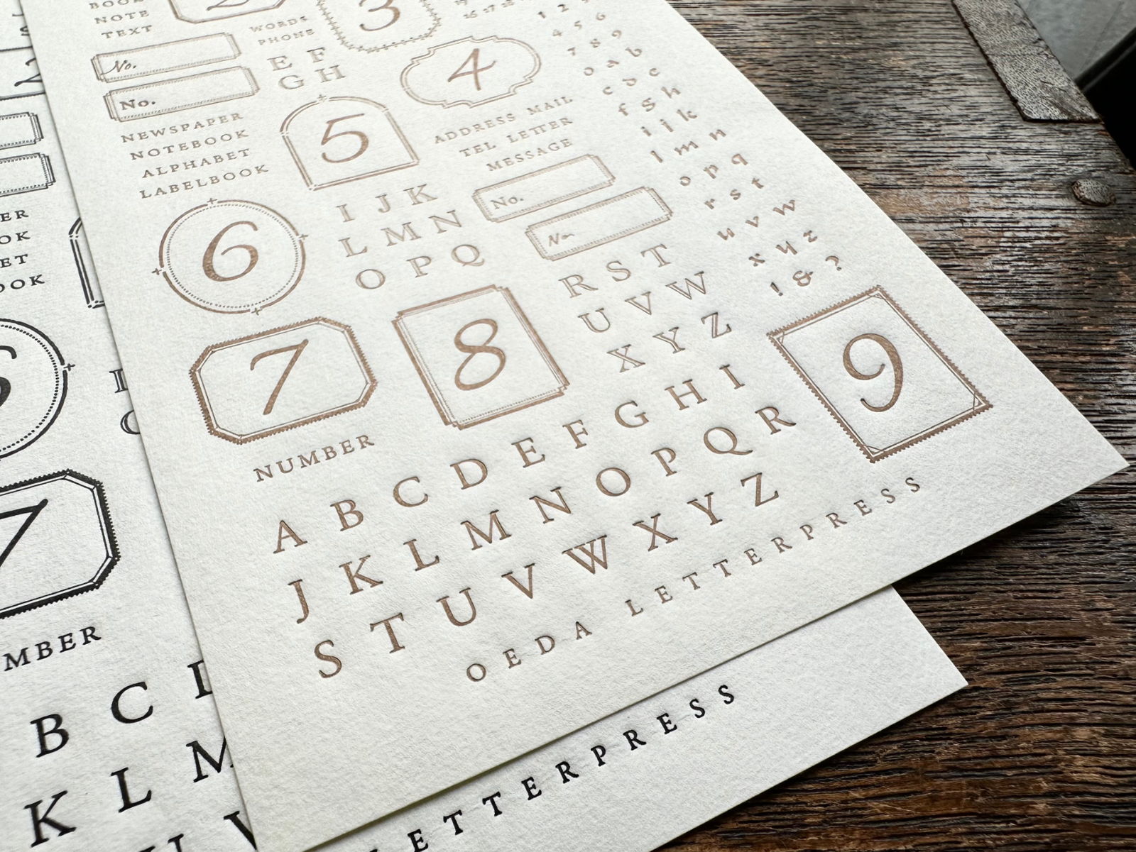 OEDA LETTERPRESS Sticker Sheet - Letter