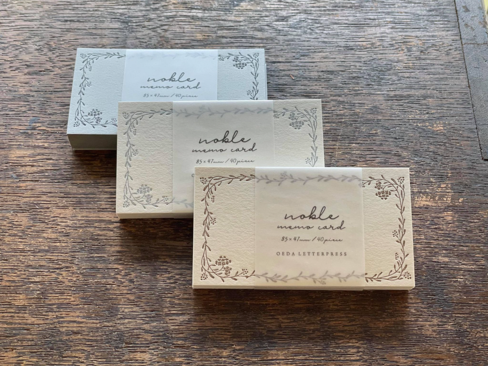 OEDA LETTERPRESS Memo Card - Noble Black