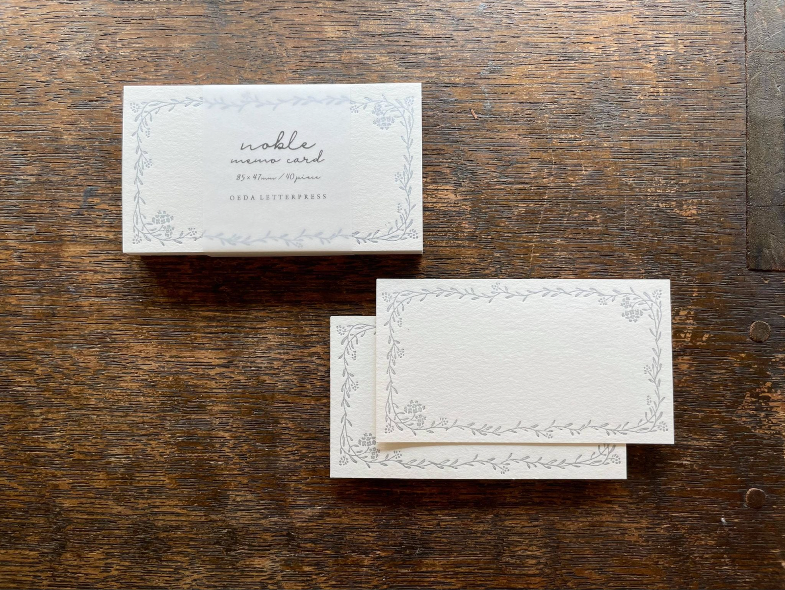 OEDA LETTERPRESS Memo Card - Noble Silver