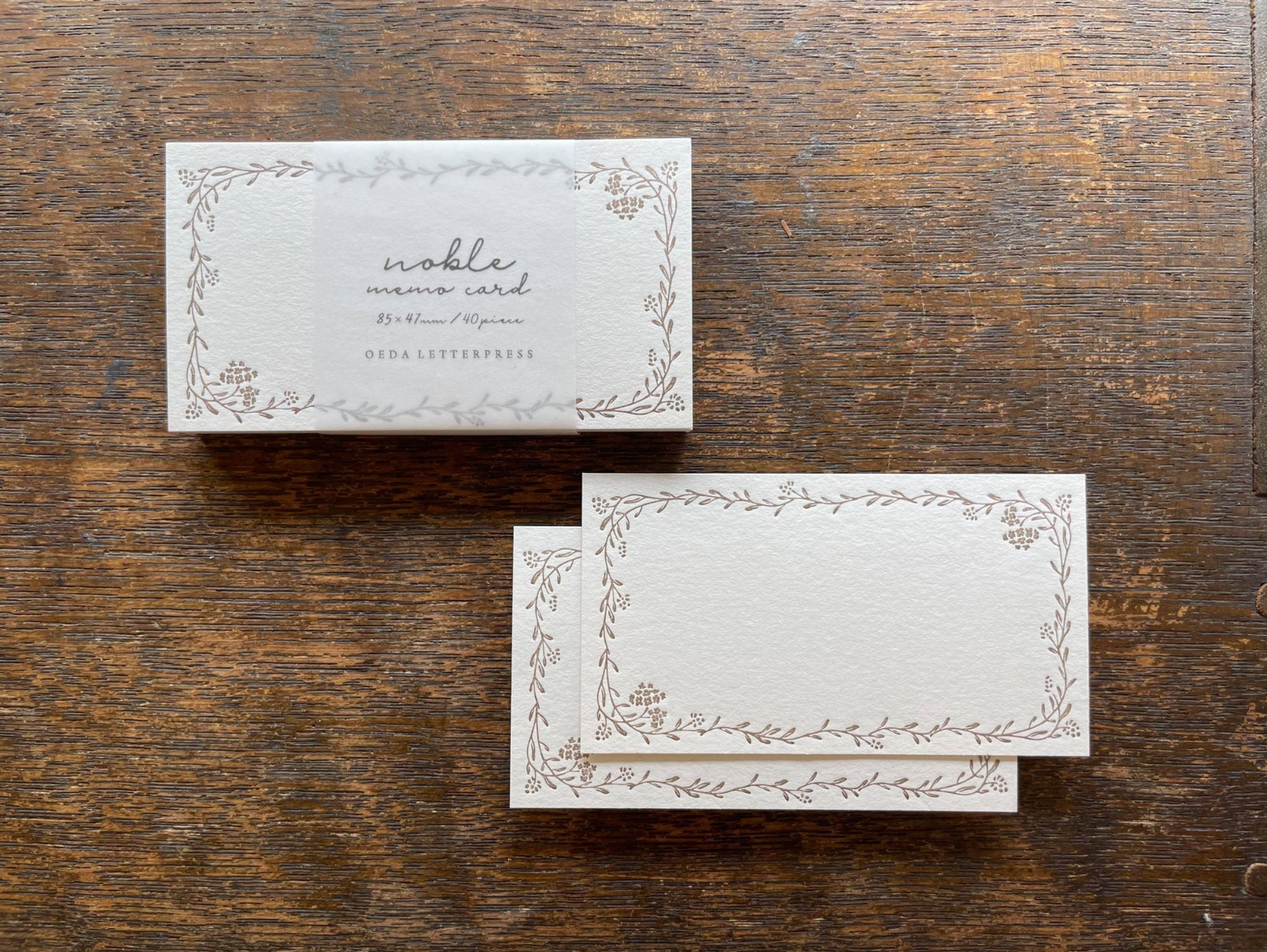 OEDA LETTERPRESS Memo Card - Noble Bronze