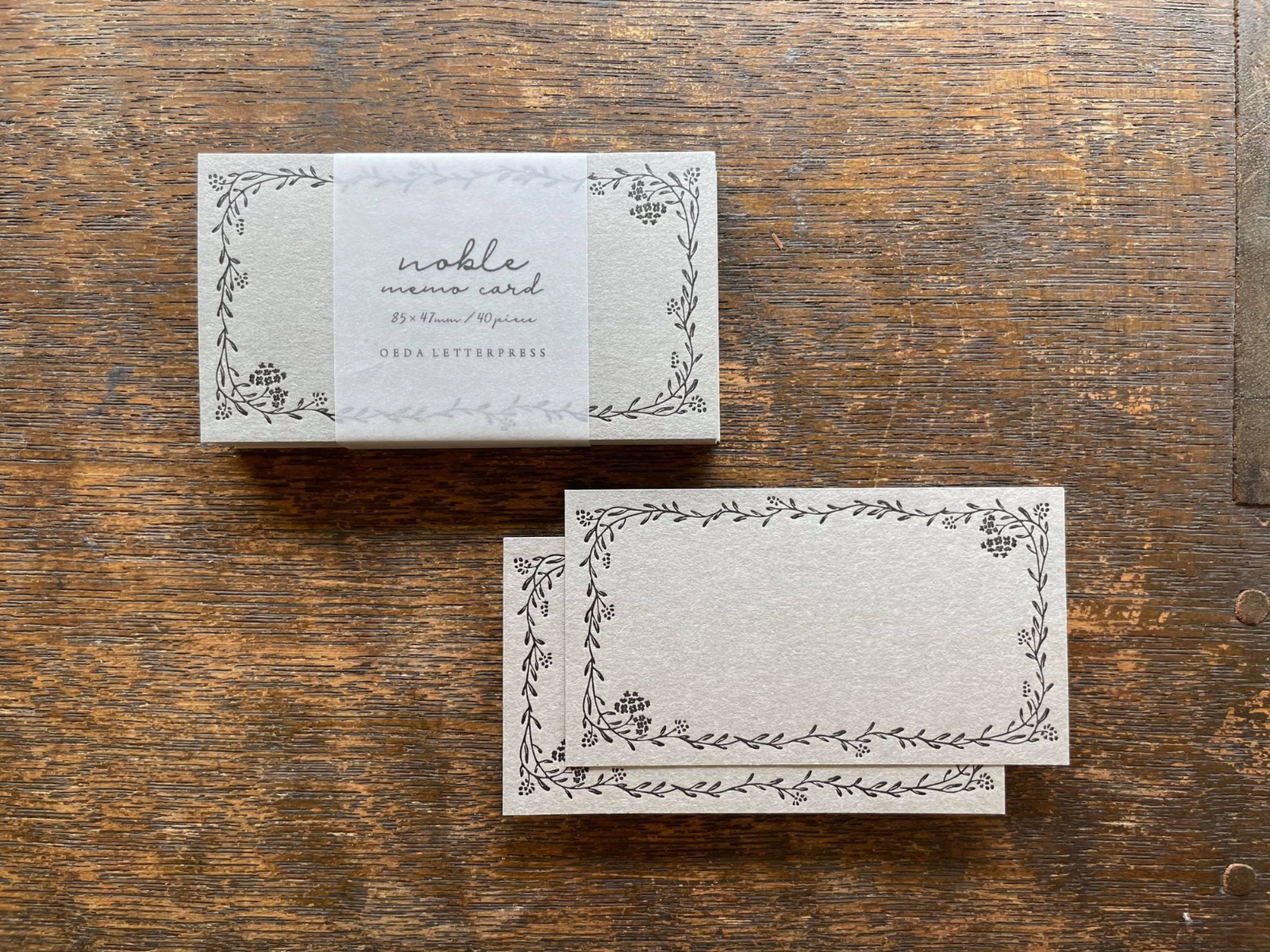 OEDA LETTERPRESS Memo Card - Noble Black