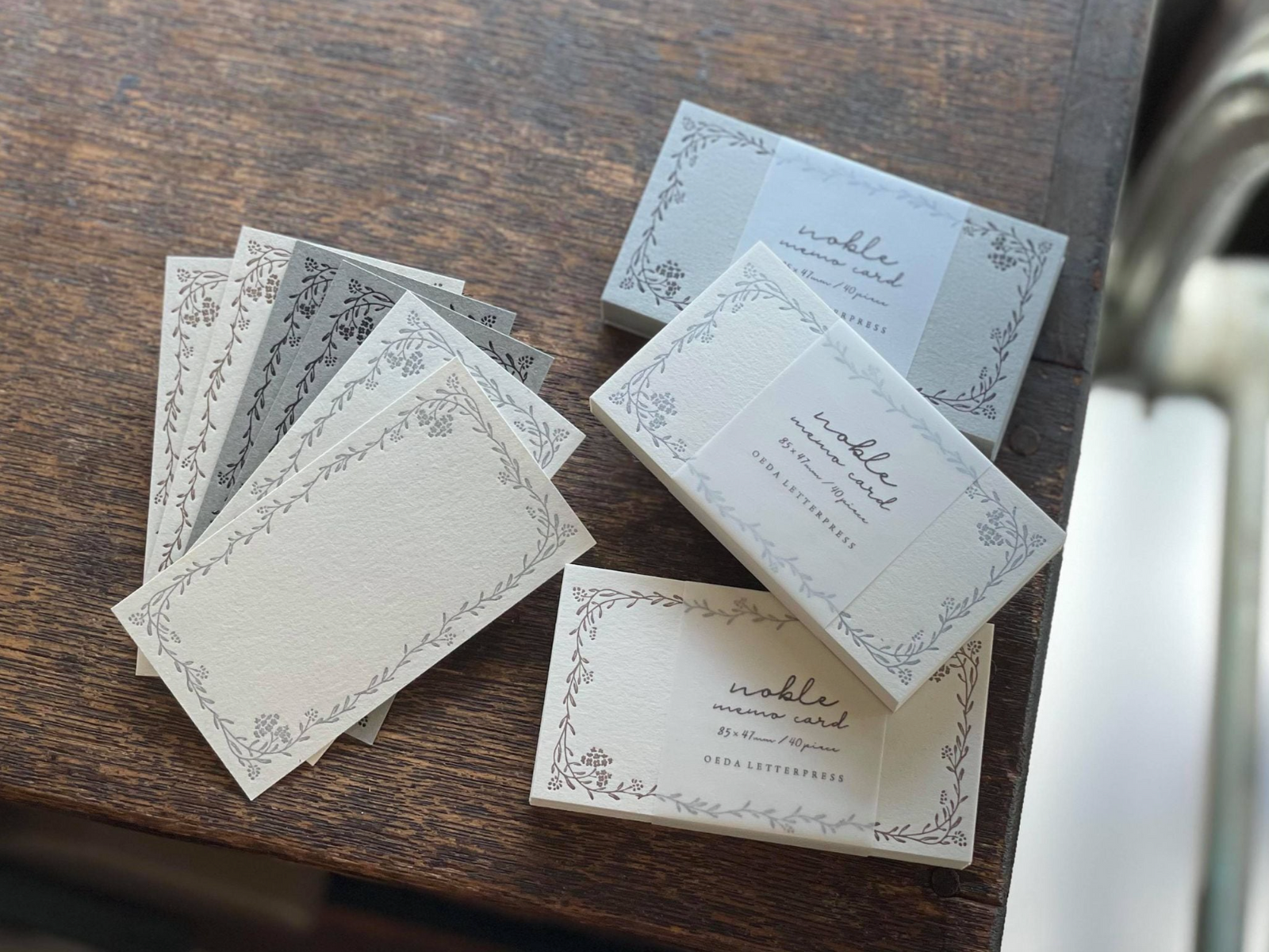 OEDA LETTERPRESS Memo Card - Noble Black
