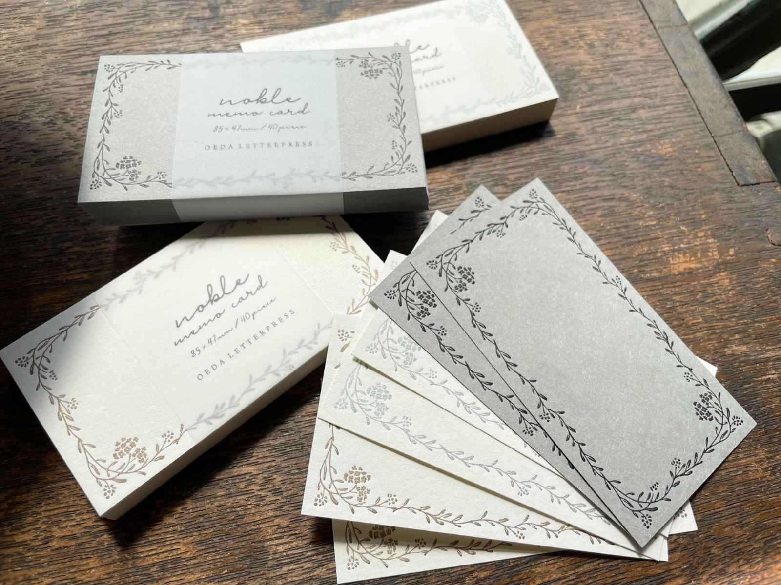 OEDA LETTERPRESS Memo Card - Noble Black
