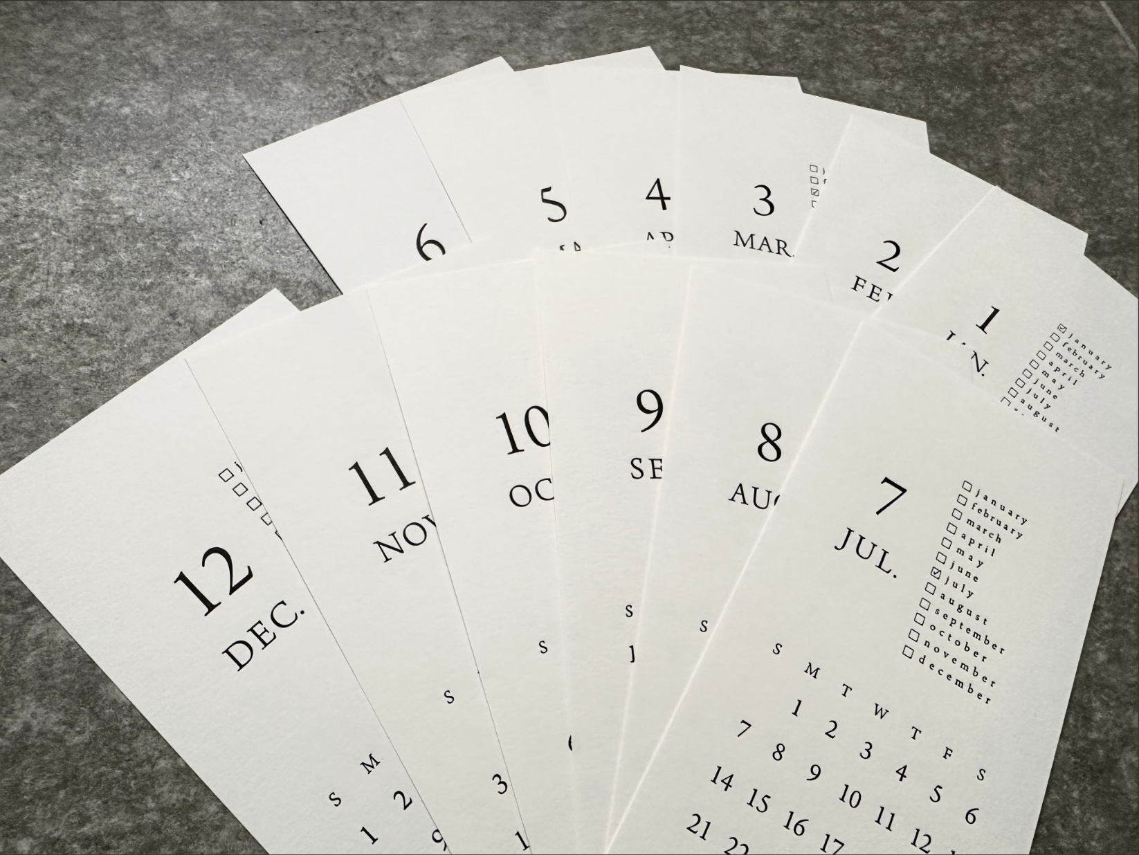 [Letterpress Printing] 2024 LETTERPRESS Calendar