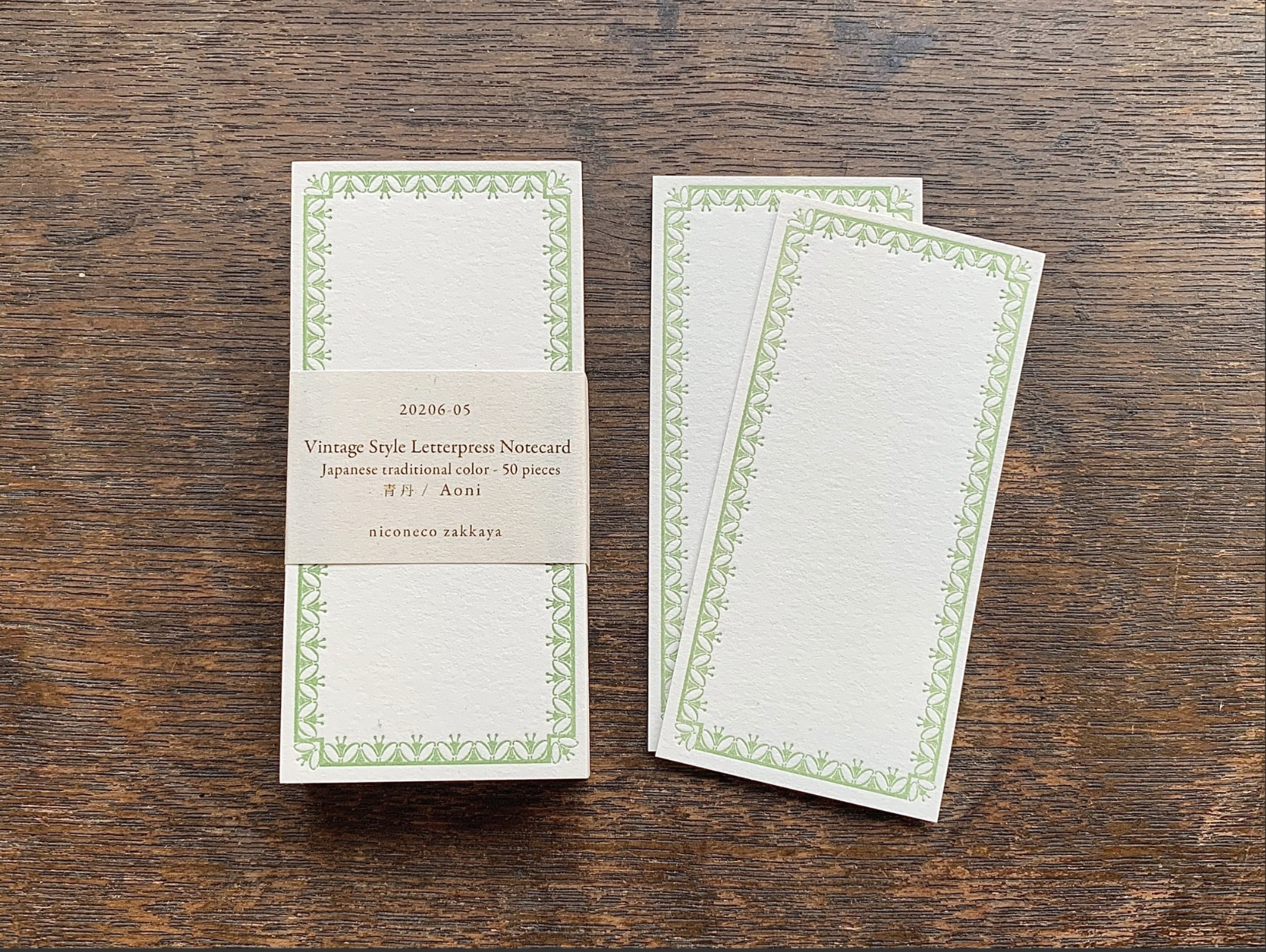 [Letterpress printing] Note card (Japanese Color) niconeco collaboration 