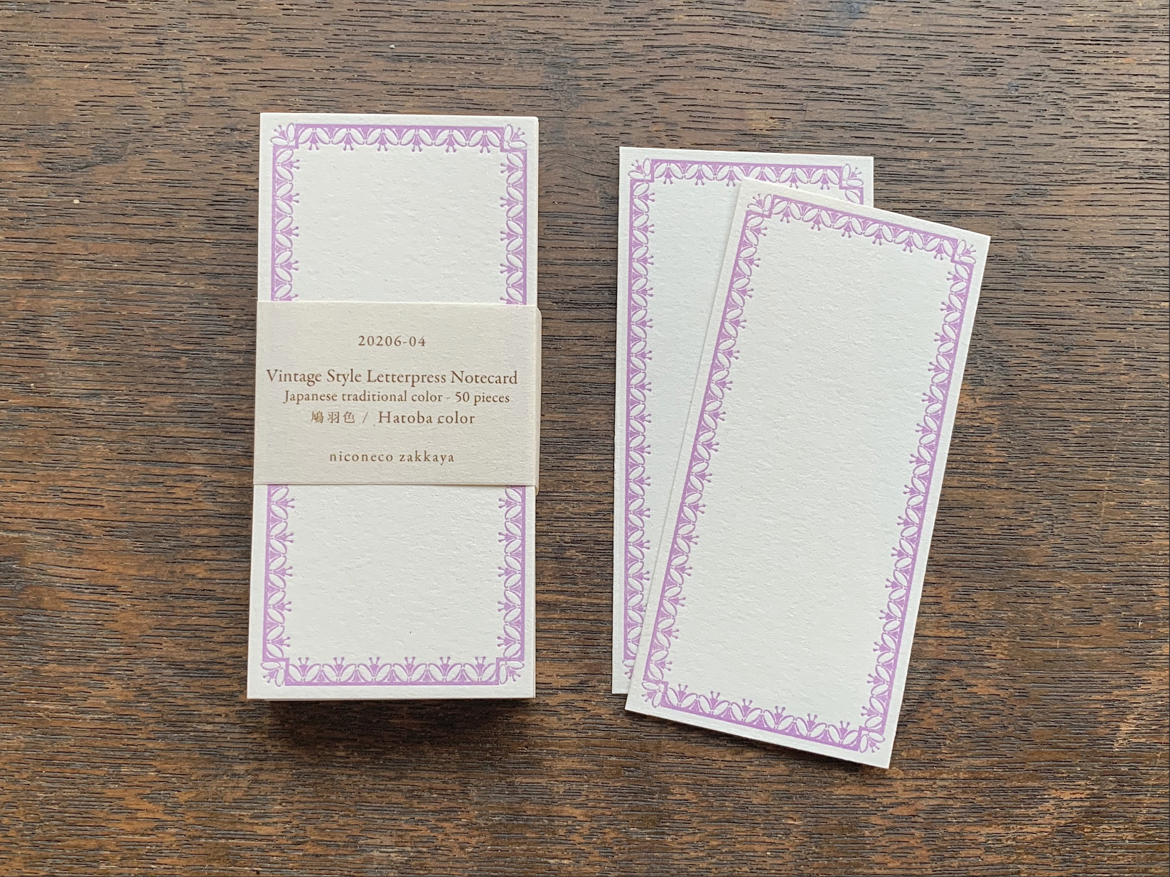 【활판 인쇄】Note card (Japanese Color) niconeco 콜라보레이션 