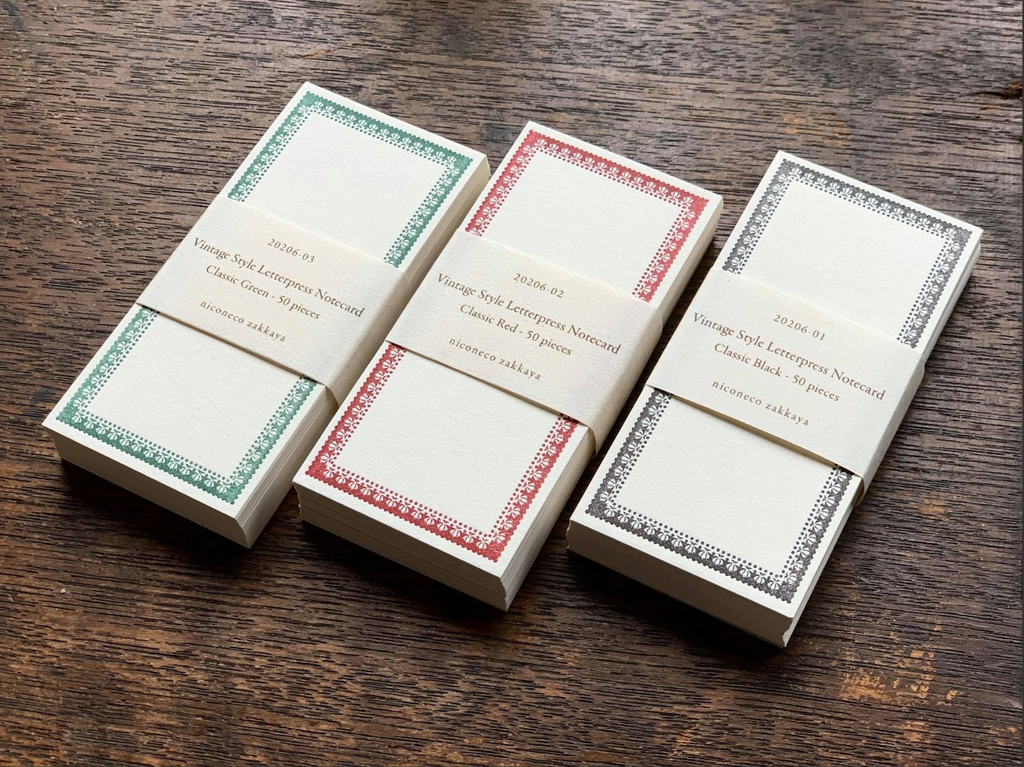 活版印刷】Note card (Classic Color) niconecoコラボ