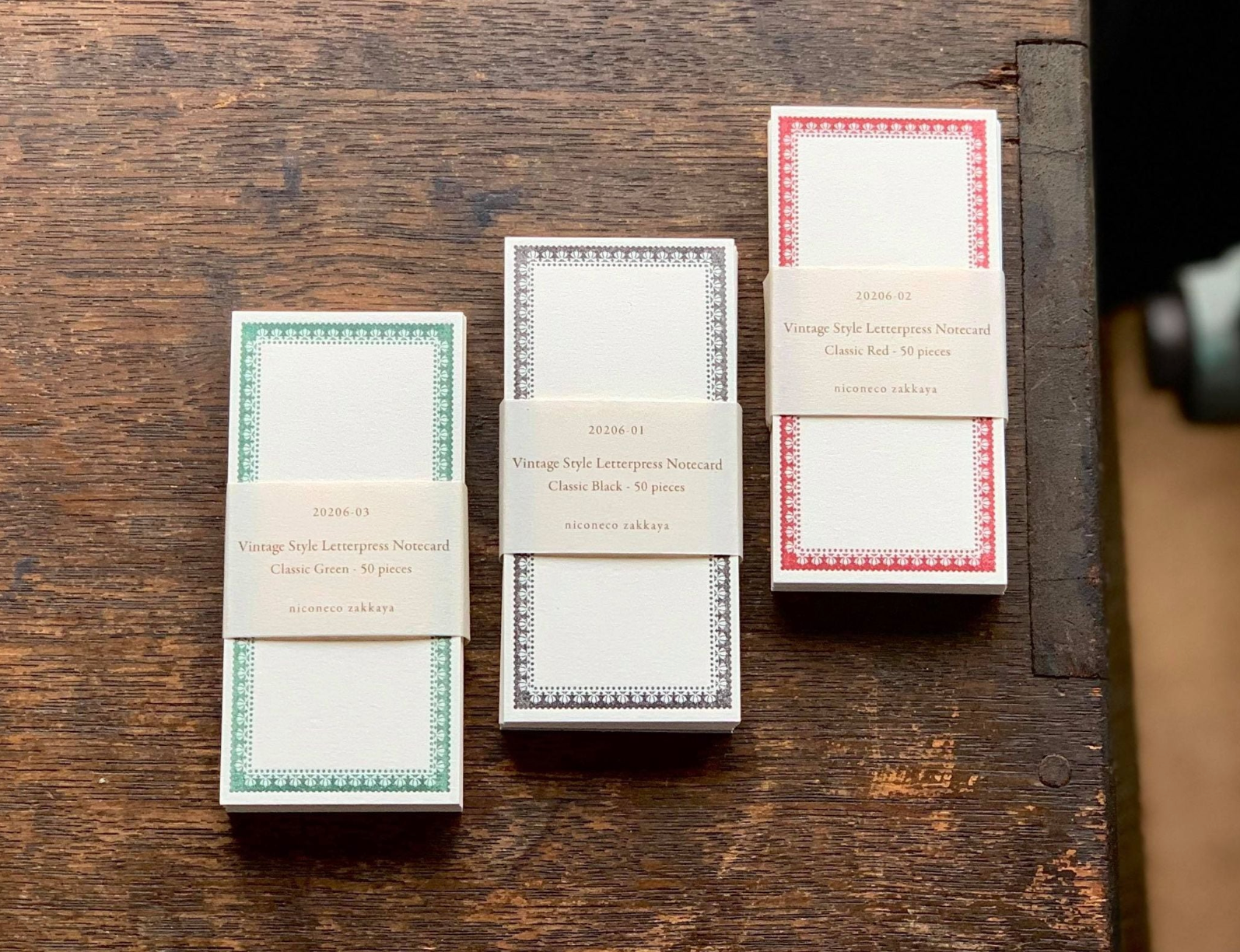 [Letterpress printing] Note card (Classic Color) niconeco collaboration 