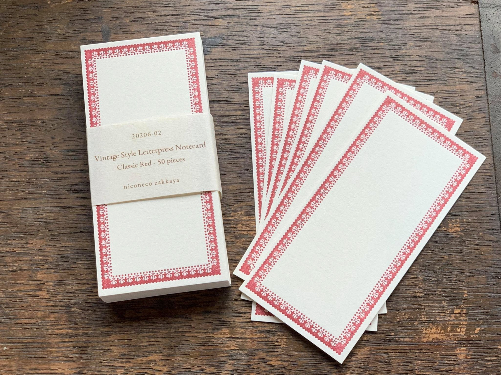 【활판 인쇄】Note card (Classic Color) niconeco 콜라보레이션 