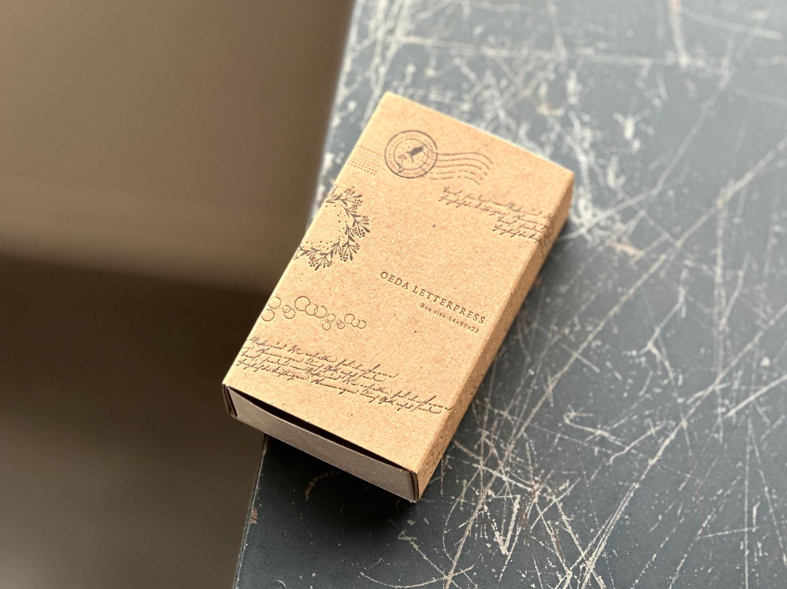 【수량 한정 판매】 FRAME mini card &amp; stamp SET (Brown box)