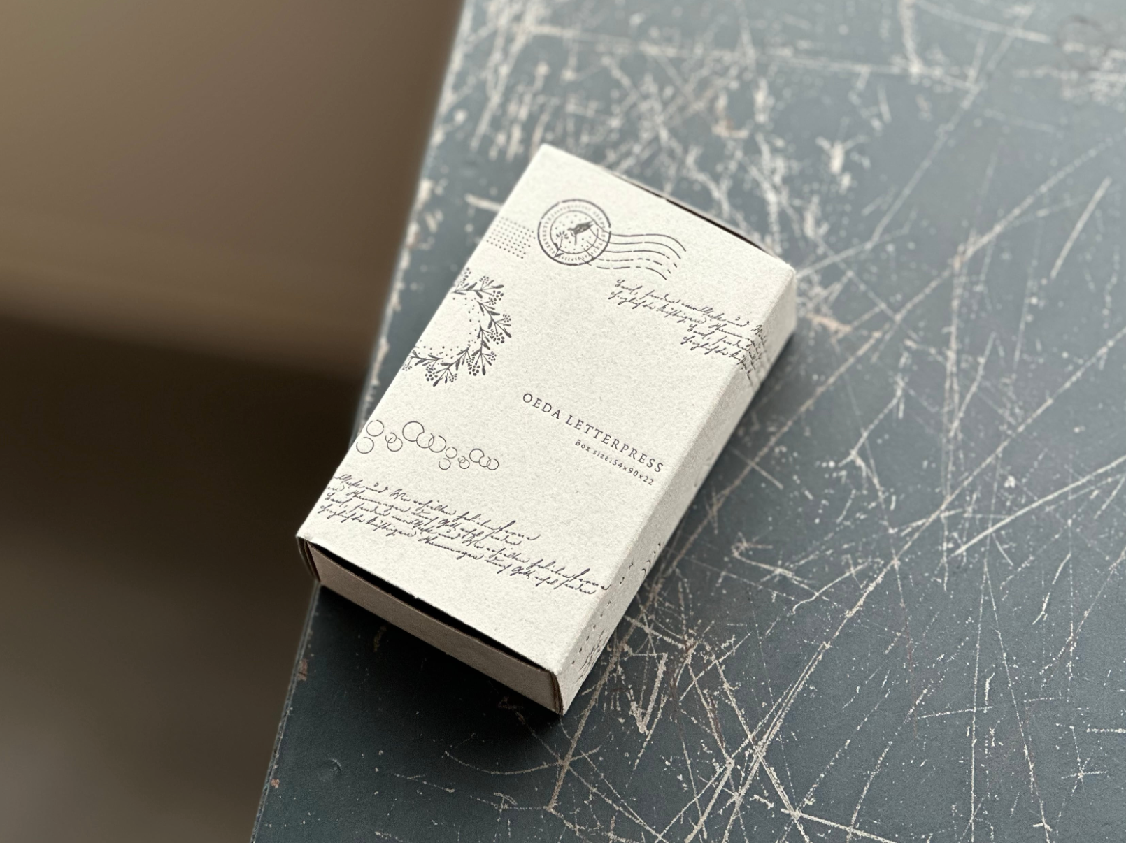 【수량 한정 판매】 FRAME mini card &amp; stamp SET (Gray box)