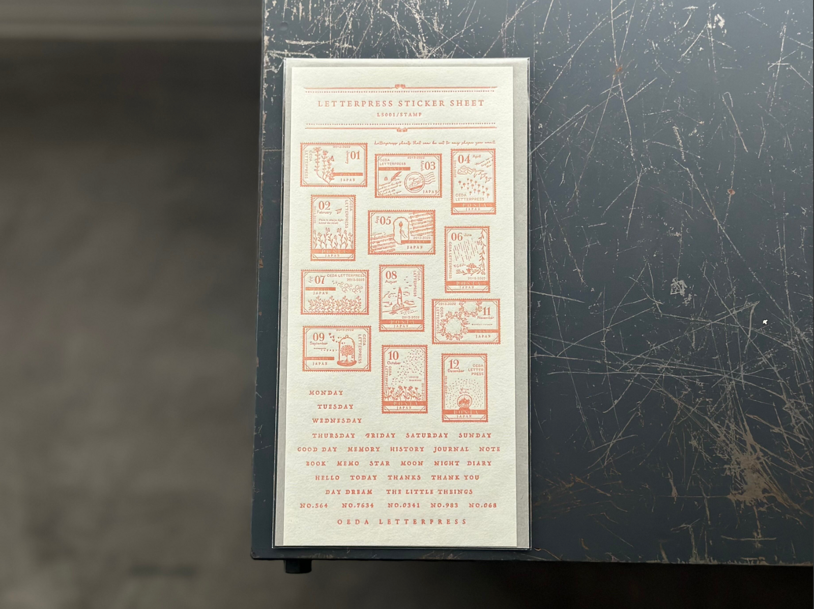 OEDA LETTERPRESS Sticker Sheet - Stamp (Limited Edition)