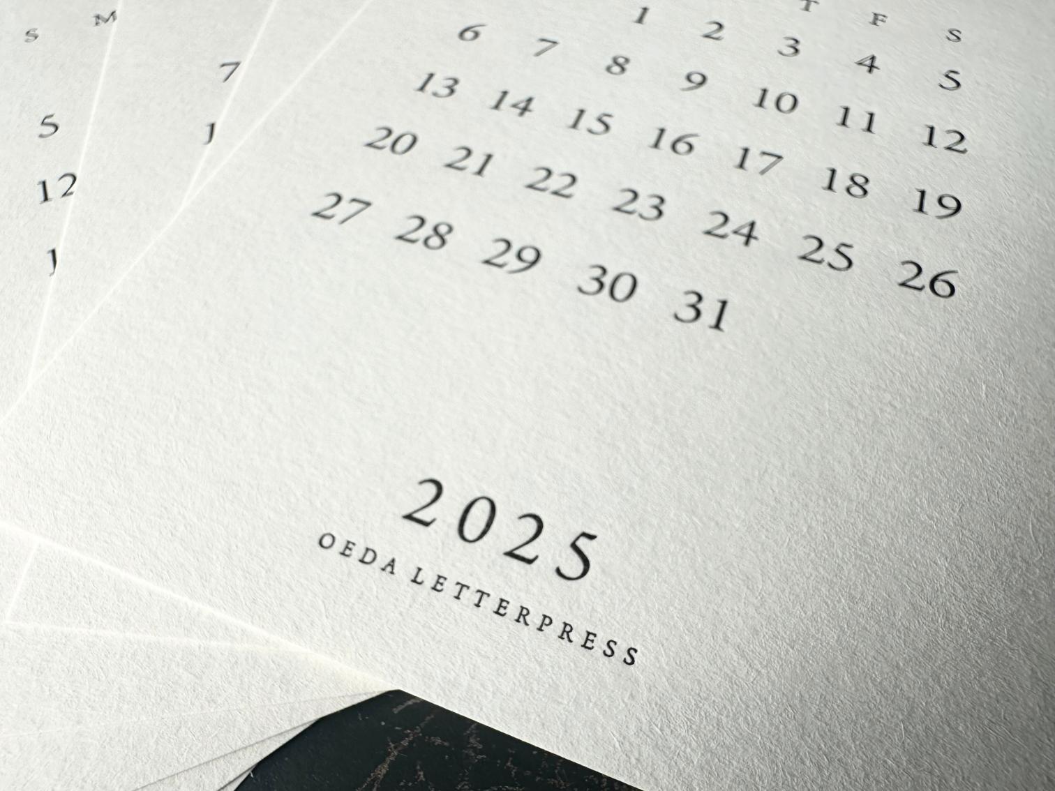 "NEW" LETTERPRESS CALENDAR 2025