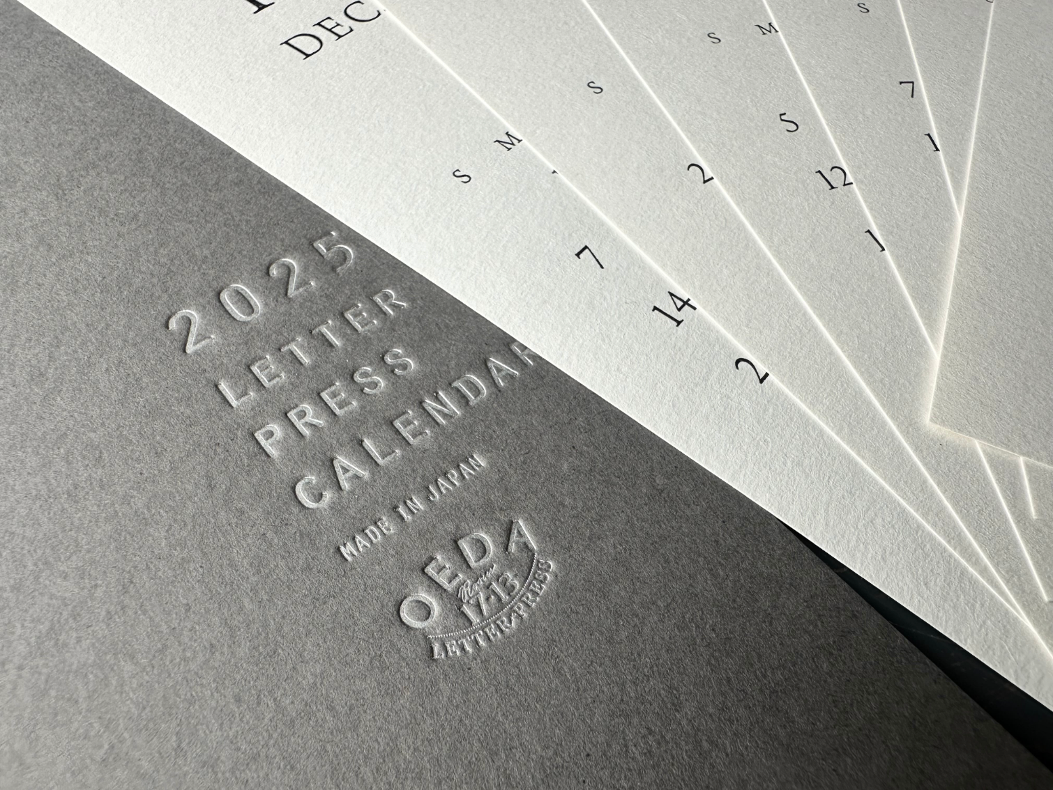 "NEW" LETTERPRESS CALENDAR 2025