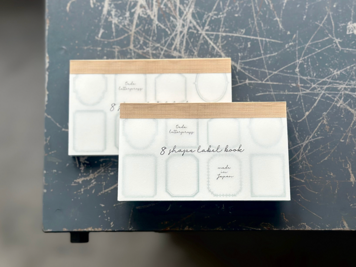 OEDA LETTERPRESS 8 Shape Label Book - Frame Green Limited Edition