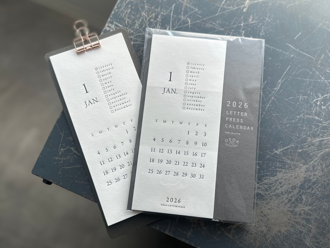 "NEW" LETTERPRESS CALENDAR 2026