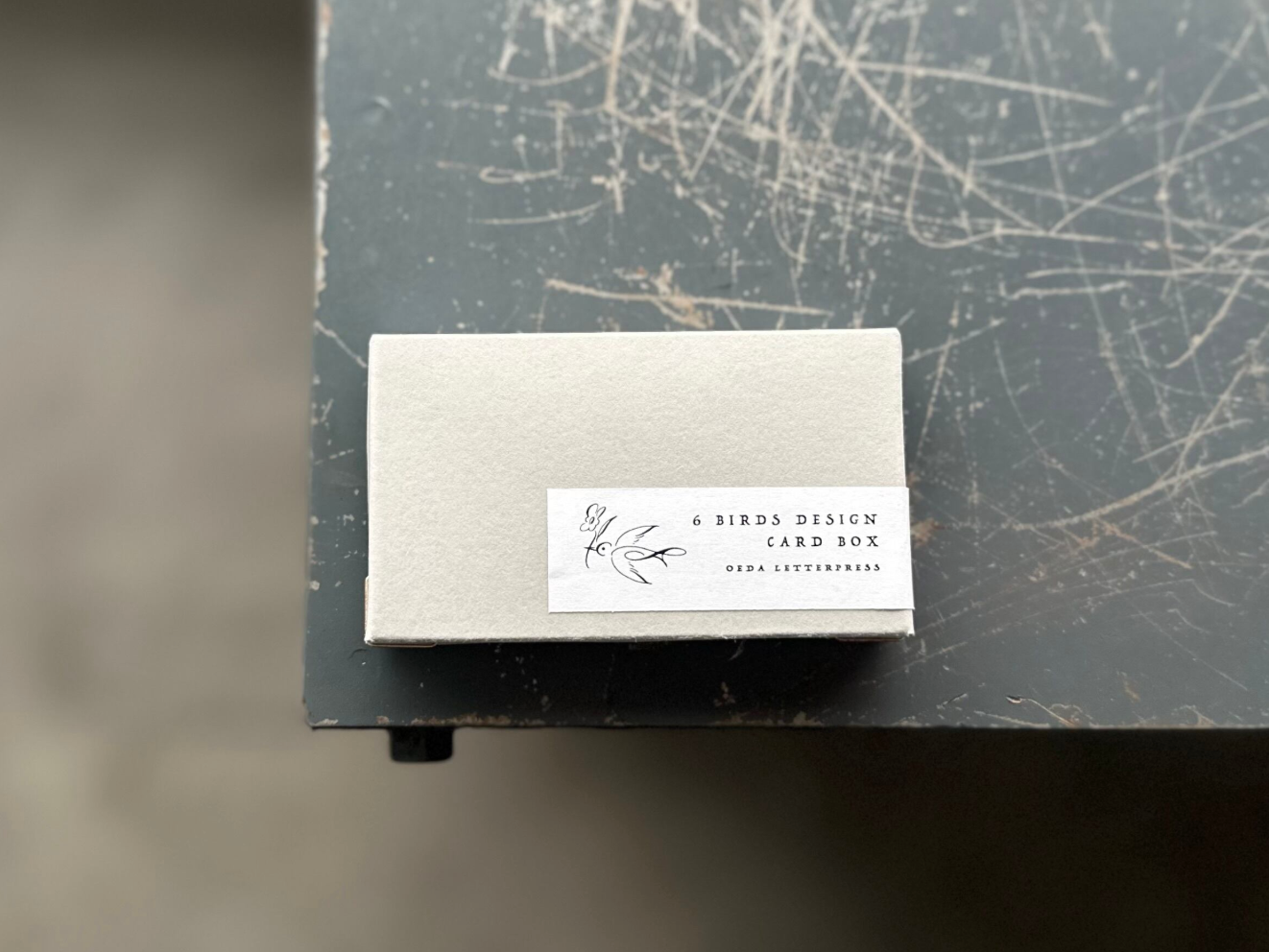 ”NEW" 6 BIRDS DESIGN CARD BOX【Pale blue】