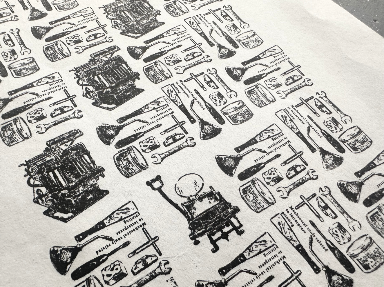 ”NEW" LETTERPRESS tools stamp【Platen/Tekin/Dougu】
