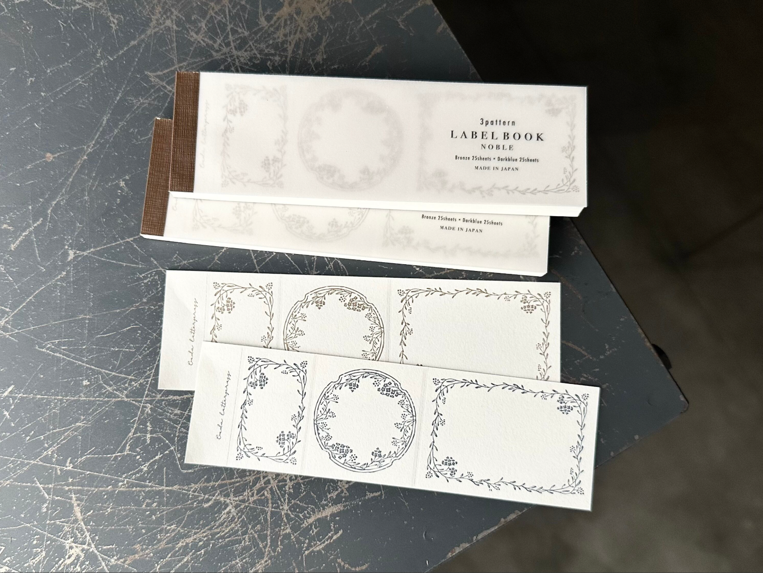 "NEW" 3pattern labelbook Noble [Bronze&amp;Dark Blue]
