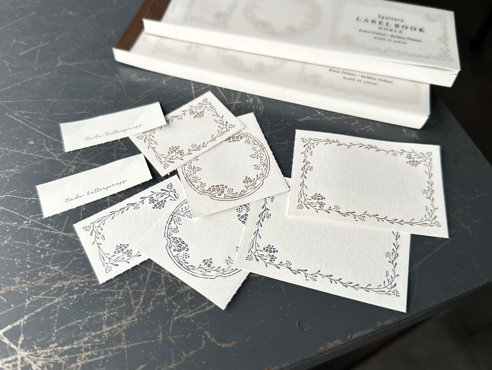 "NEW" 3pattern labelbook Noble [Bronze&amp;Dark Blue]