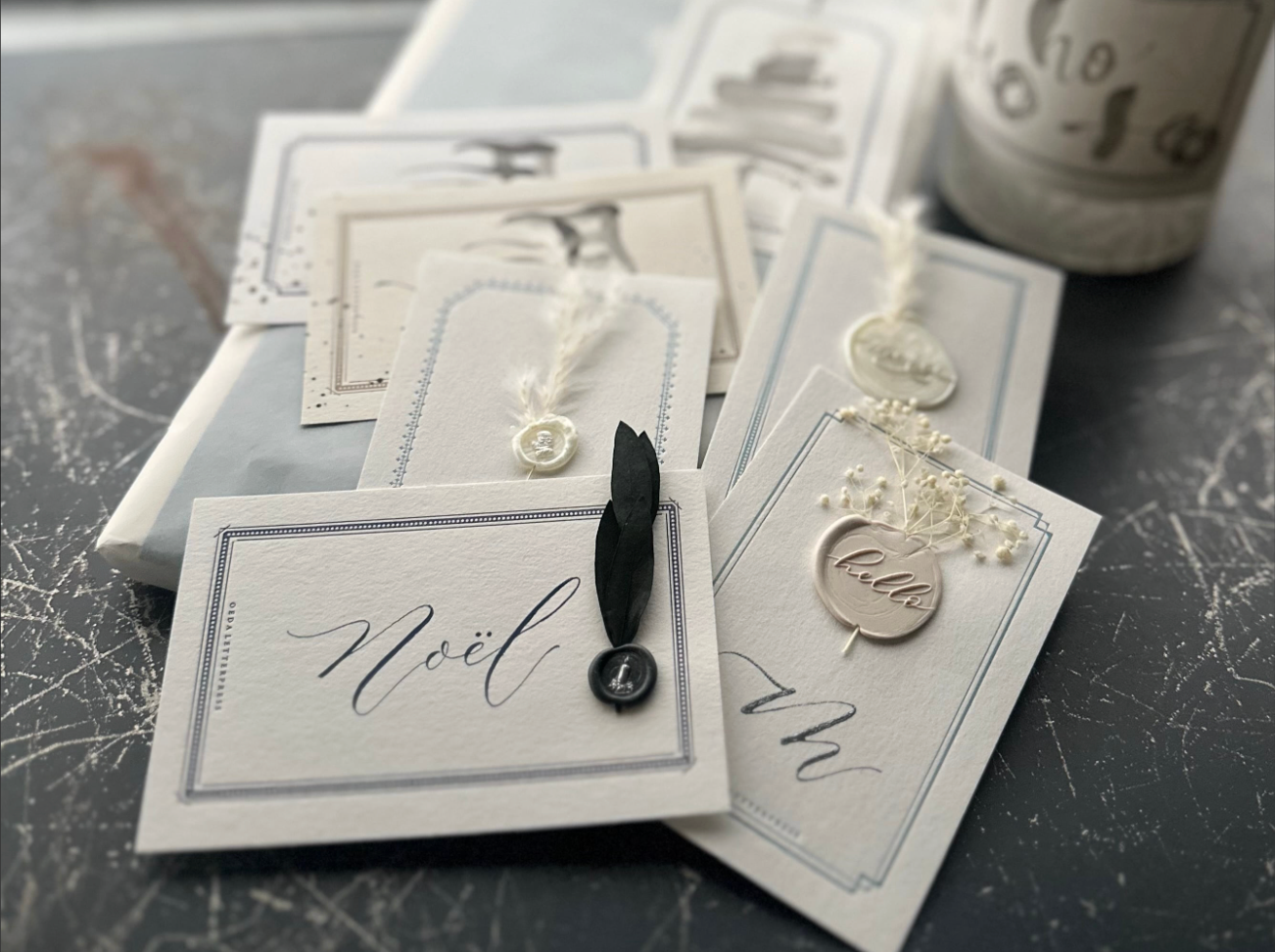 大型相框卡片套装【浅蓝＆深蓝】