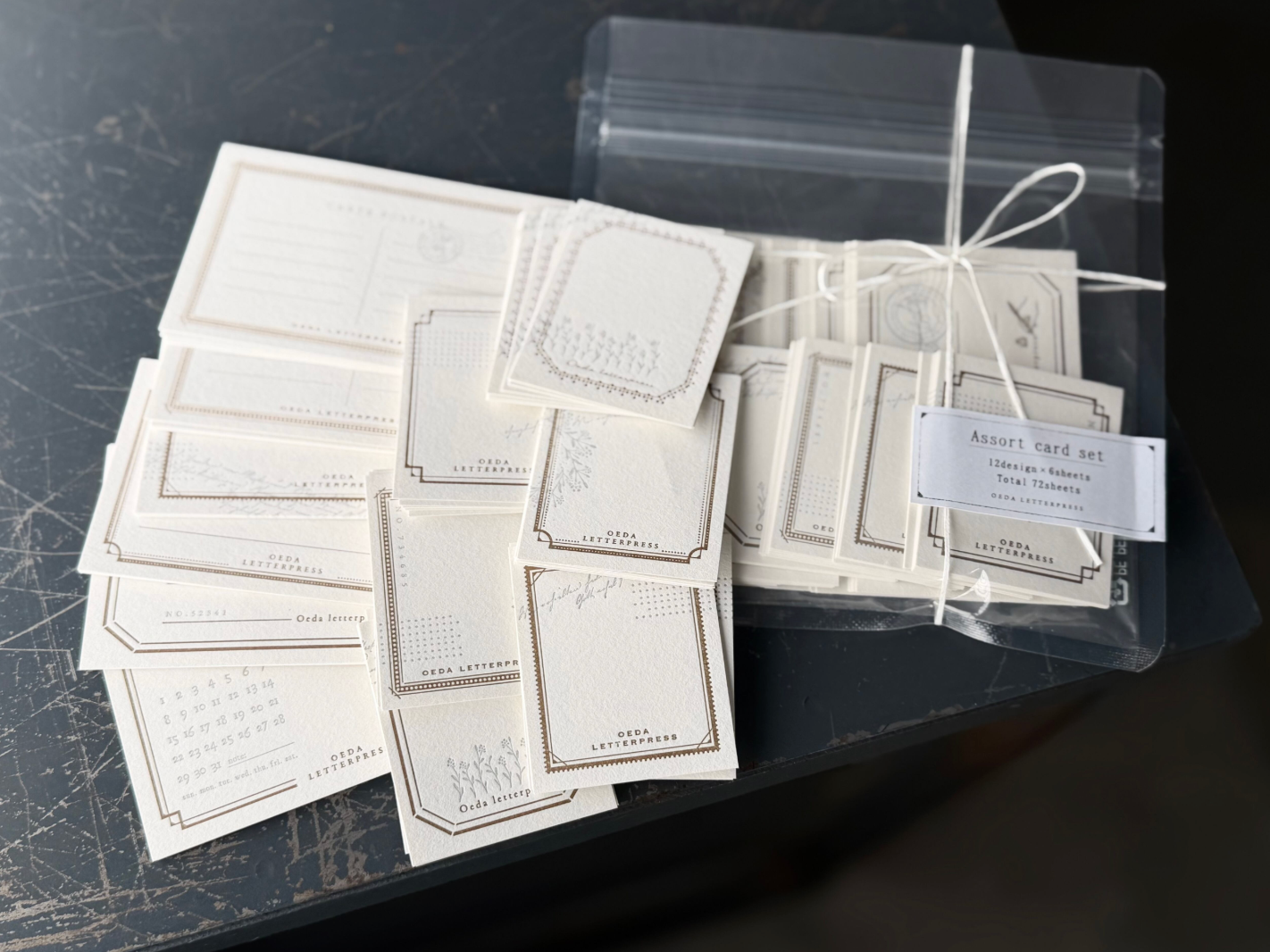 "Renewal" Assort card set / mellow silver （カード12種×6枚 計72枚入り）