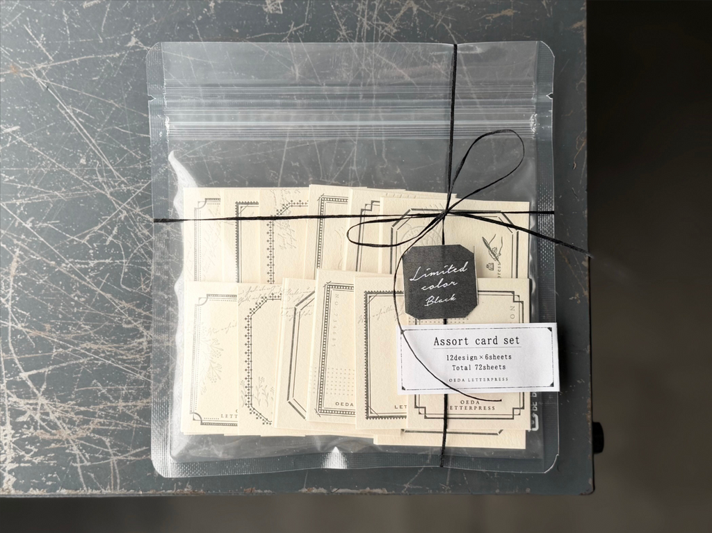 Limited Edition Assort card set / mellow Black（カード12種×6枚 計