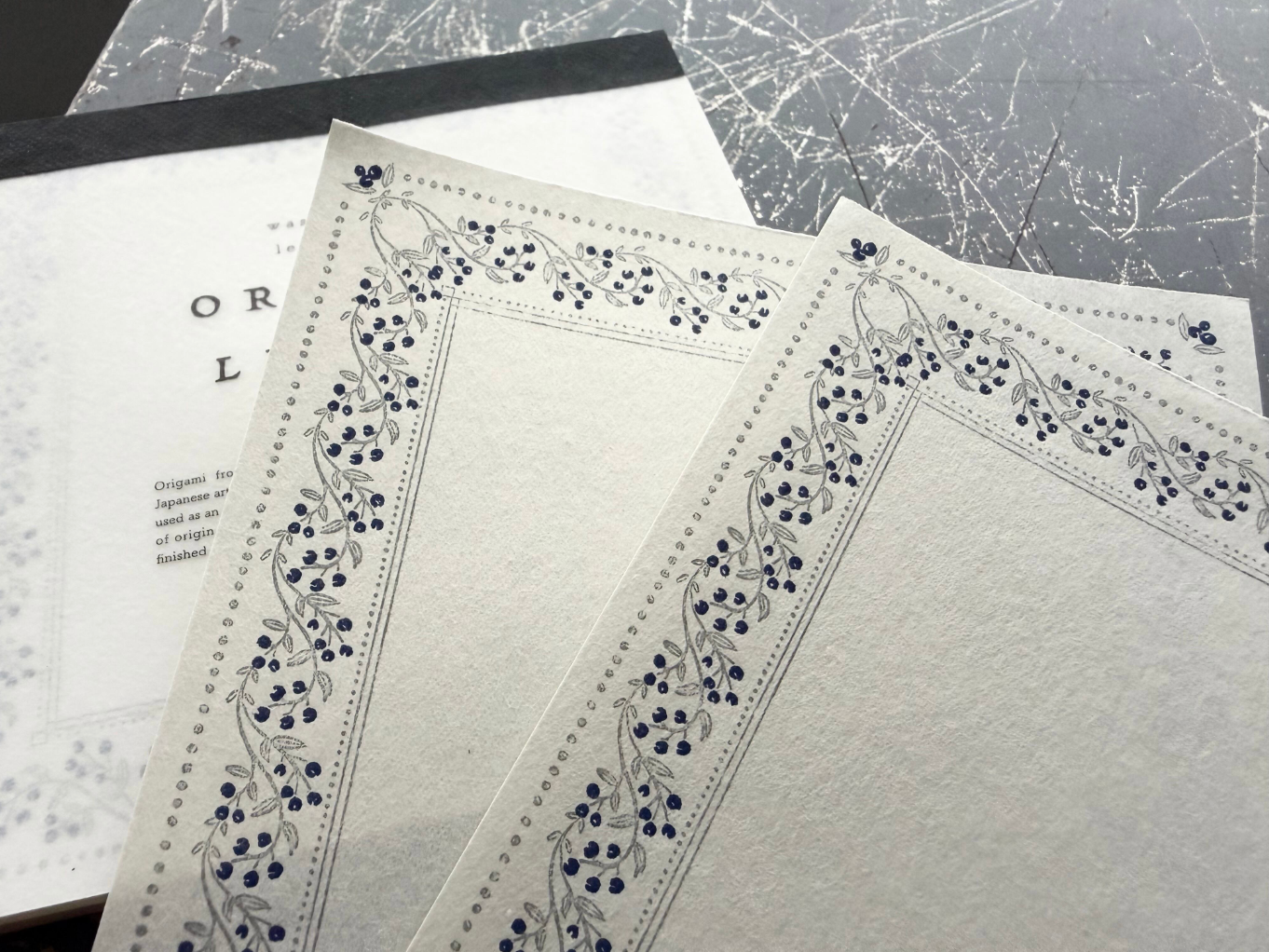 "NEW" Limited Edition ORIGAMI LETTER [Blueberry color]