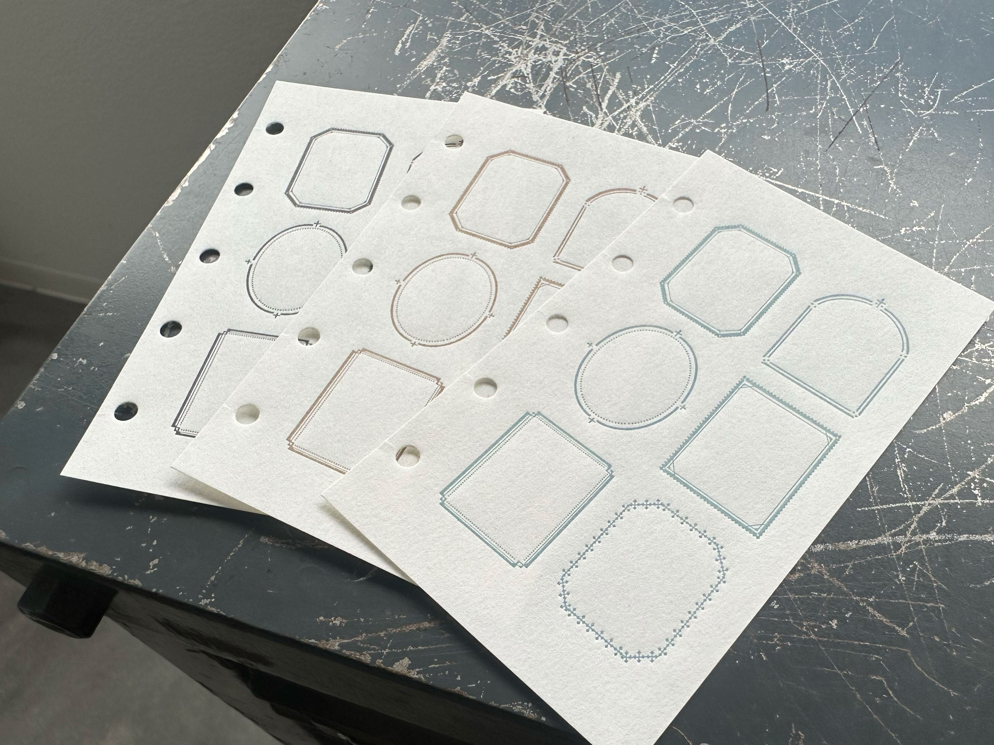 M5 LETTERPRESS REFILL 6frame【Black/Bronze/Pale blue】