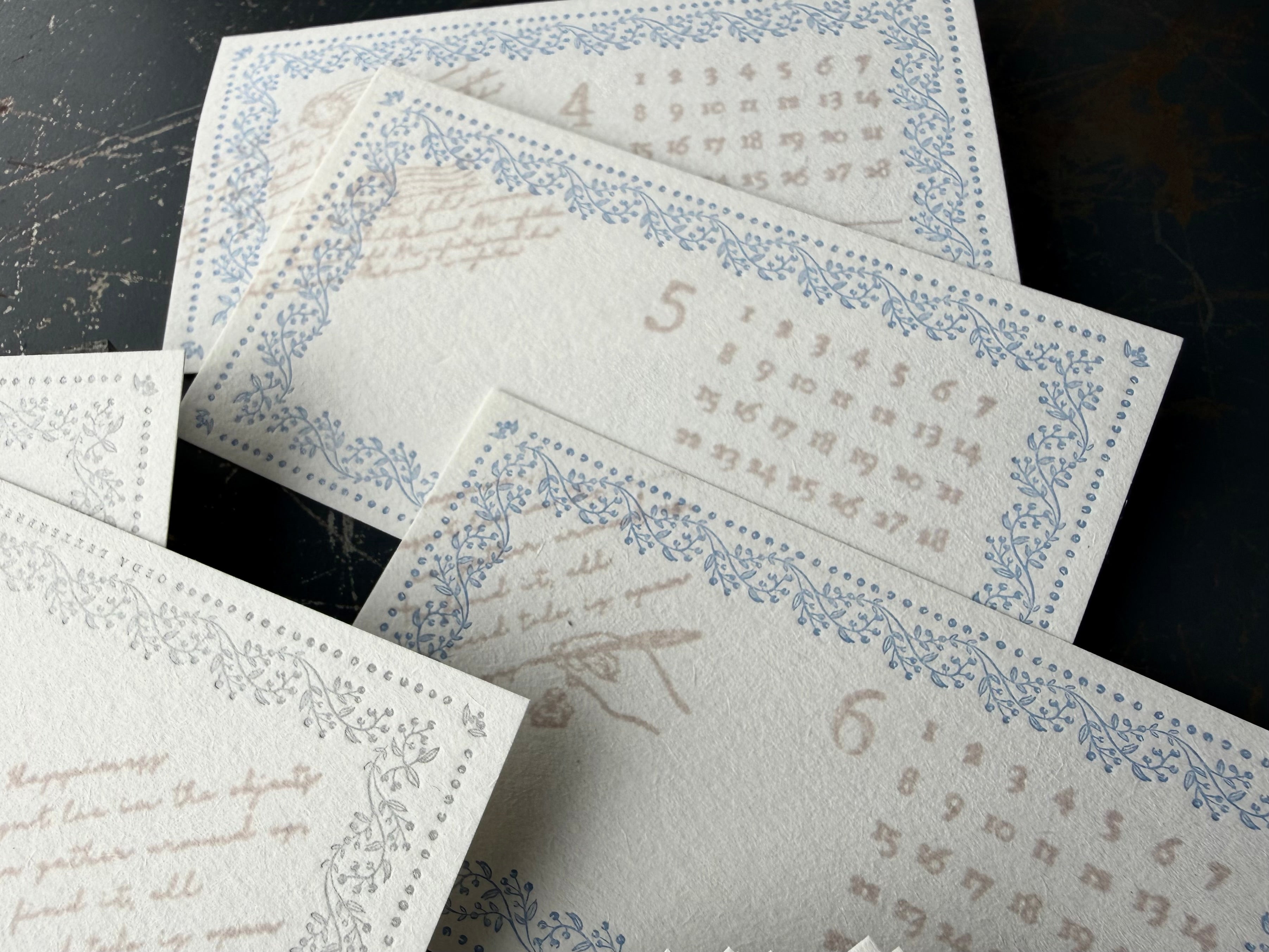 【Limited color】Memo card “VINE”限定色 Dusty Blue ＆ Gray