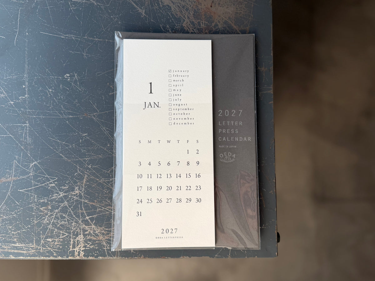 LETTERPRESS CALENDAR 2027