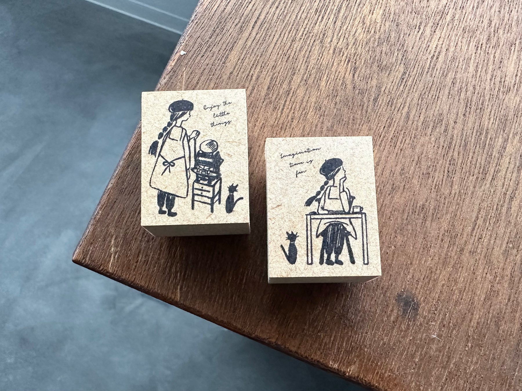 OEDA LETTERPRESS Rubber Stamp - Letterpress Girl