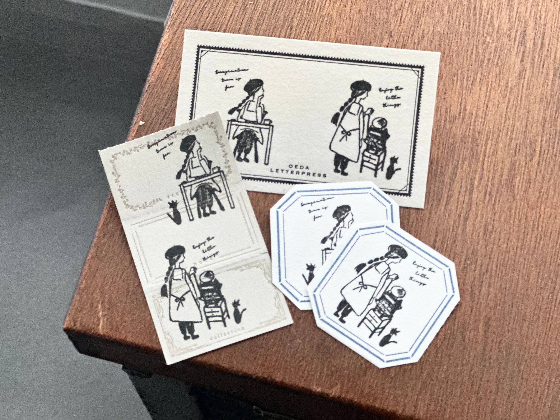 OEDA LETTERPRESS Rubber Stamp - Letterpress Girl