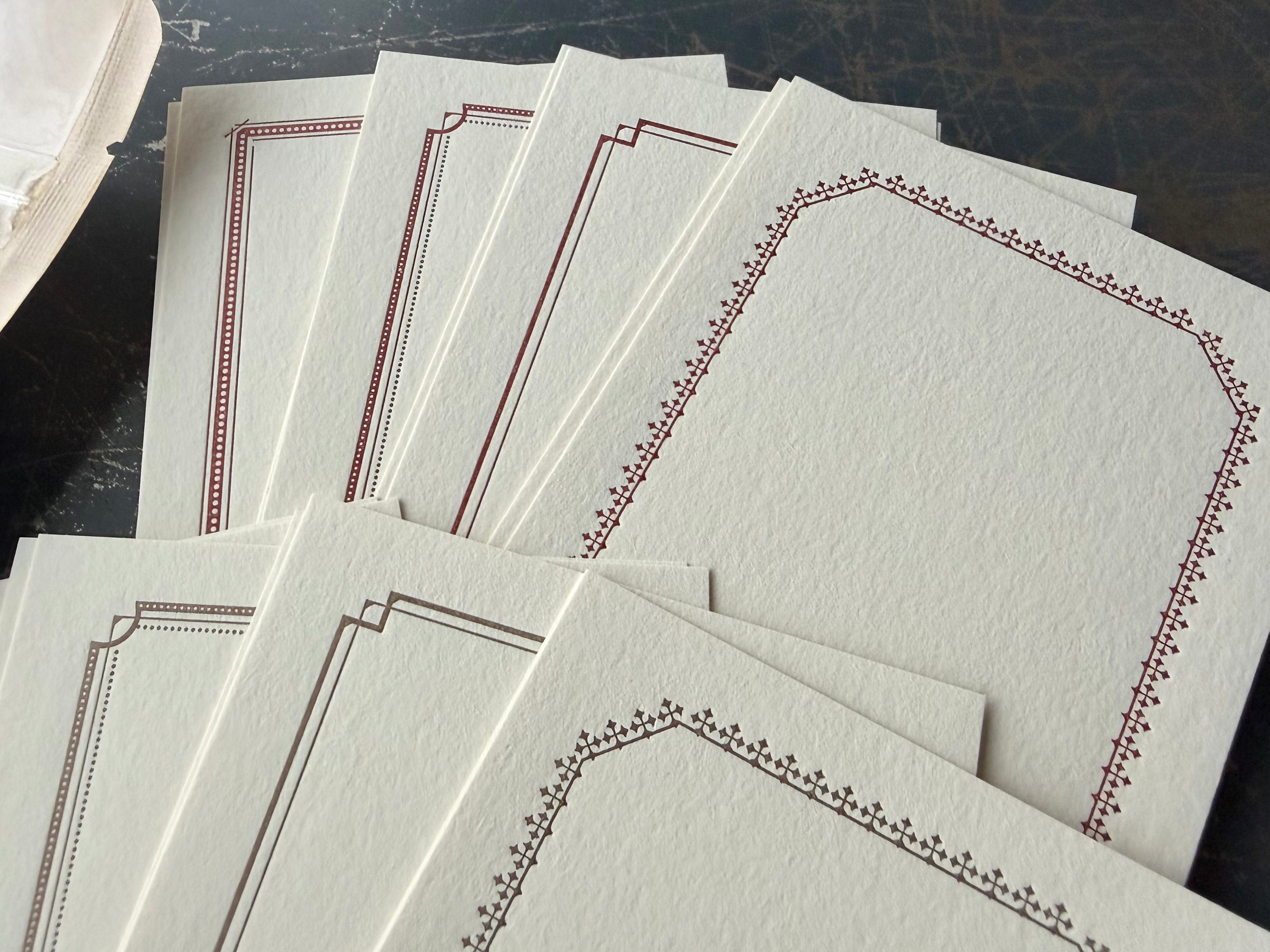 Large frame card set 【Pale blue＆Dark blue / Red&amp;Bronze 】
