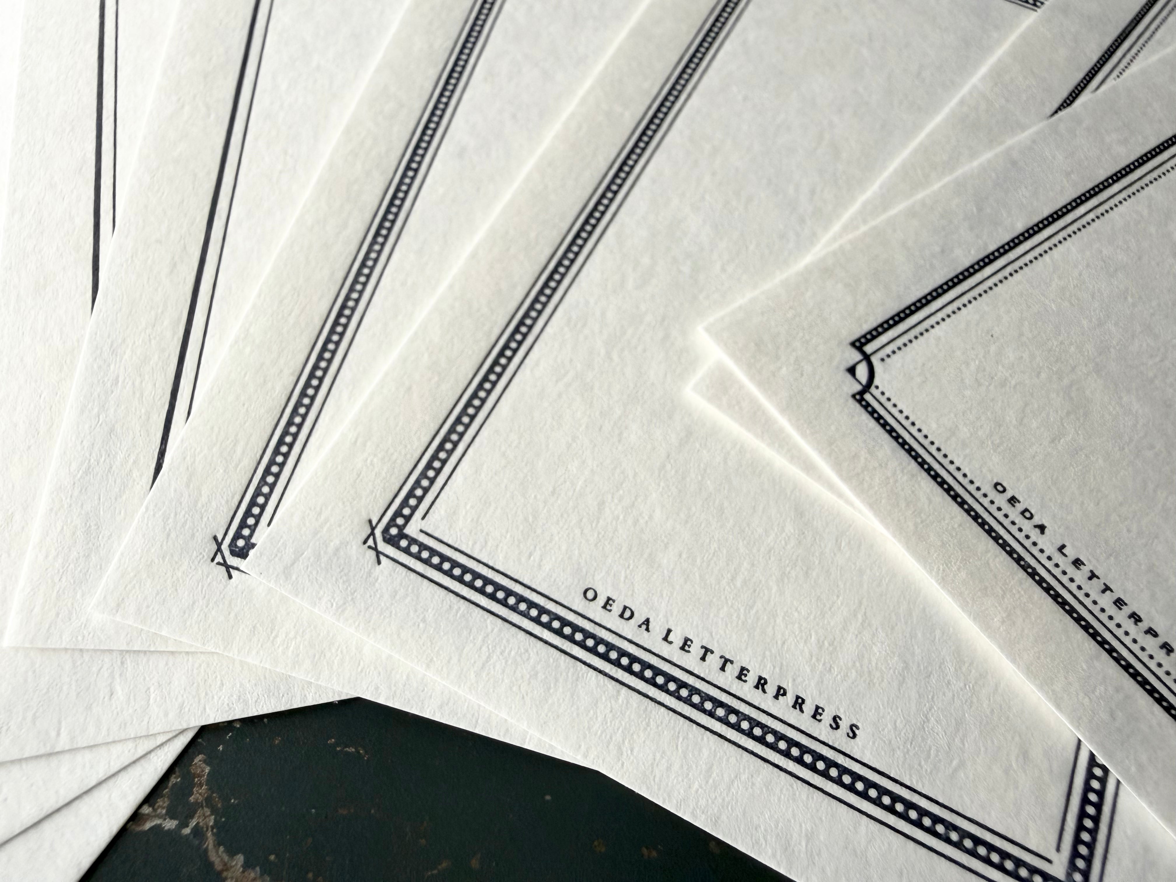 Large frame card set 【Pale blue＆Dark blue / Red&amp;Bronze 】