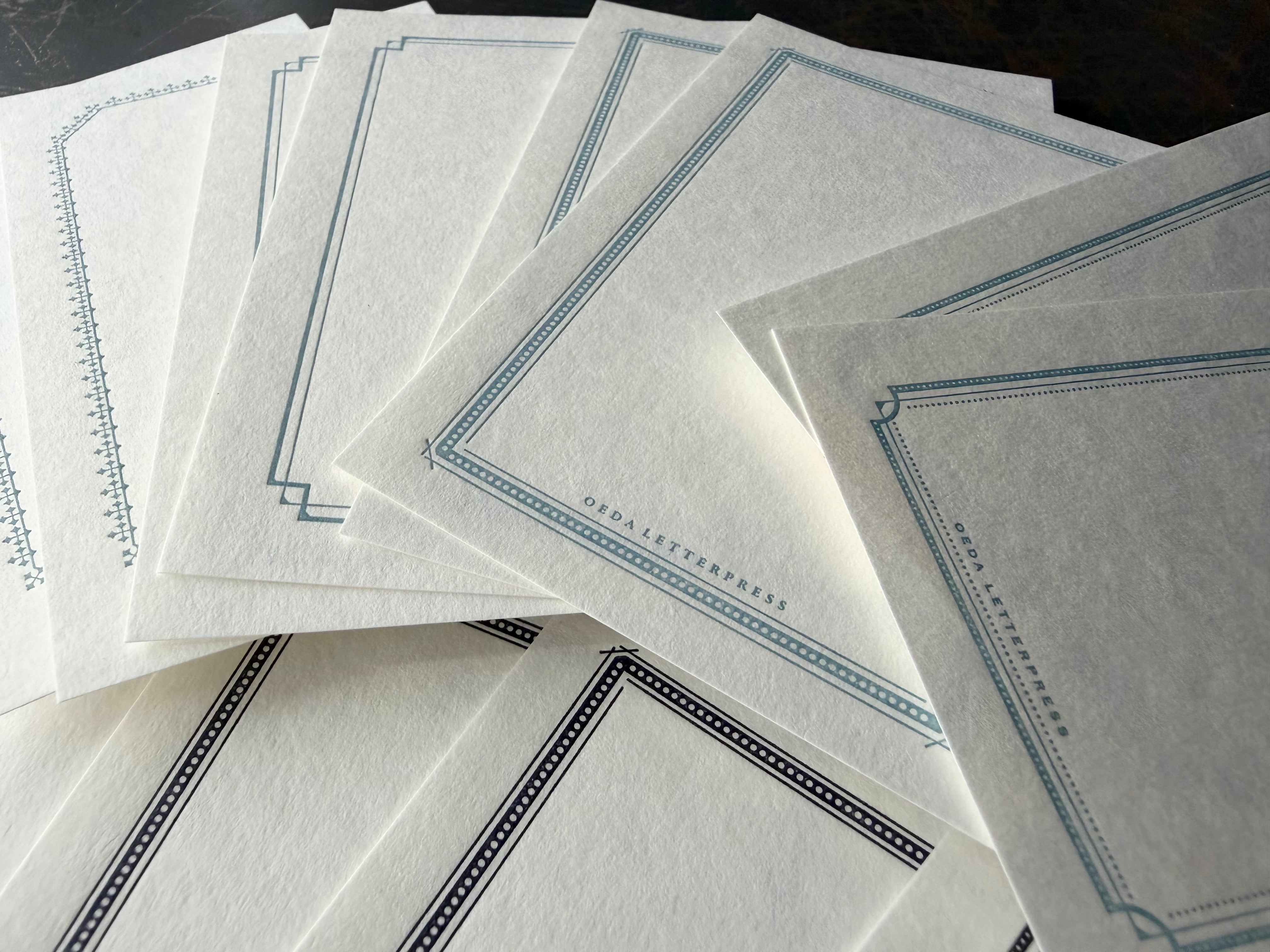 Large frame card set 【Pale blue＆Dark blue / Red&amp;Bronze 】