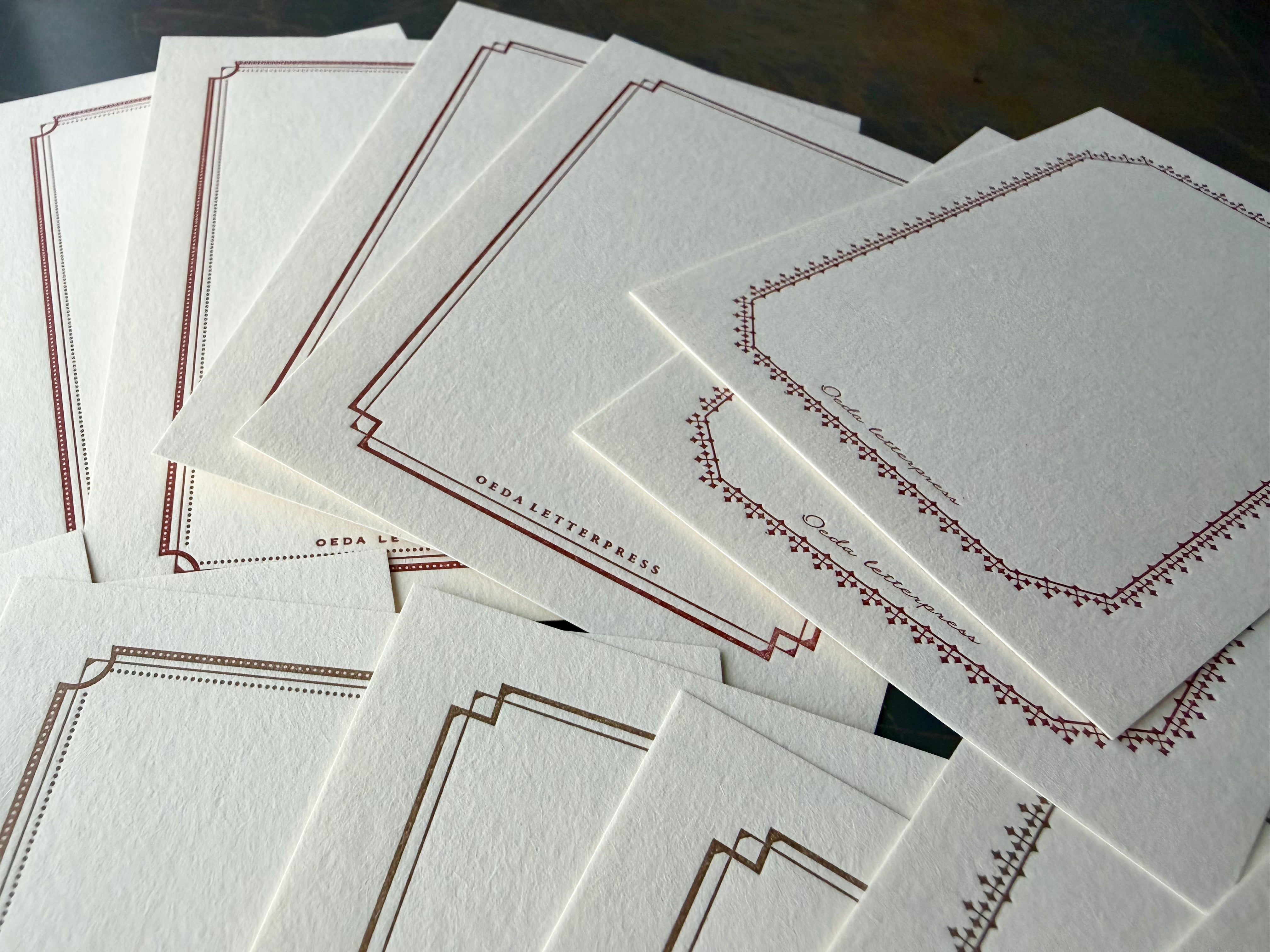 Large frame card set 【Pale blue＆Dark blue / Red&amp;Bronze 】