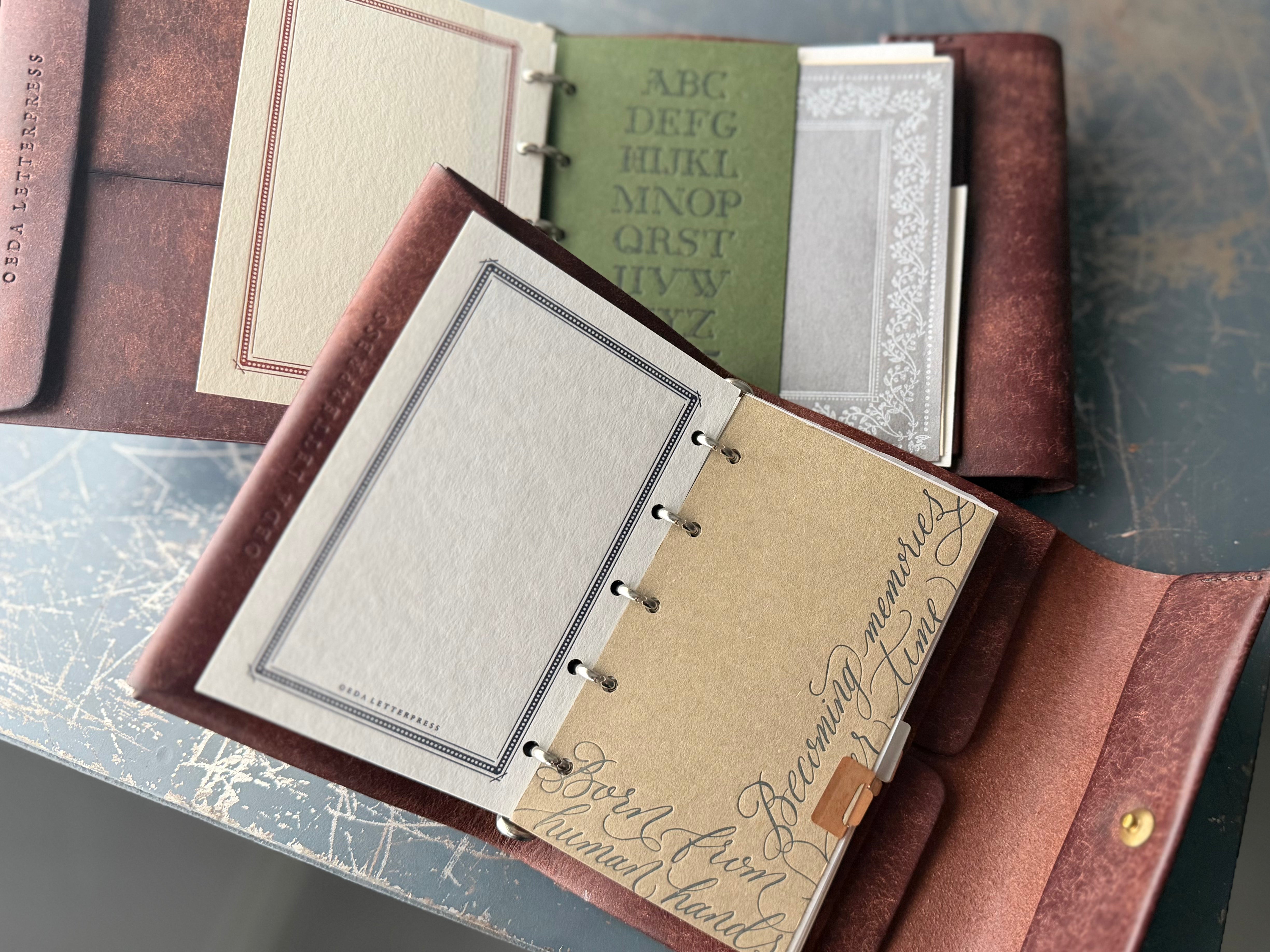 Large frame card set 【Pale blue＆Dark blue / Red&amp;Bronze 】